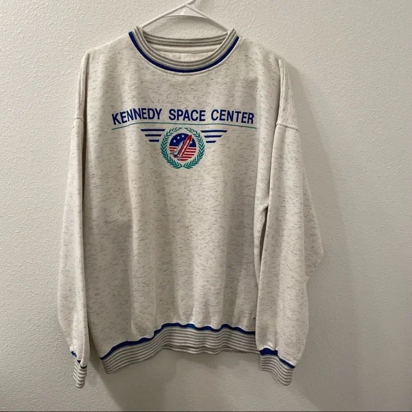 NASA Kennedy space center pullover sweatshirt gray VTG XL - Picture 1 of 7